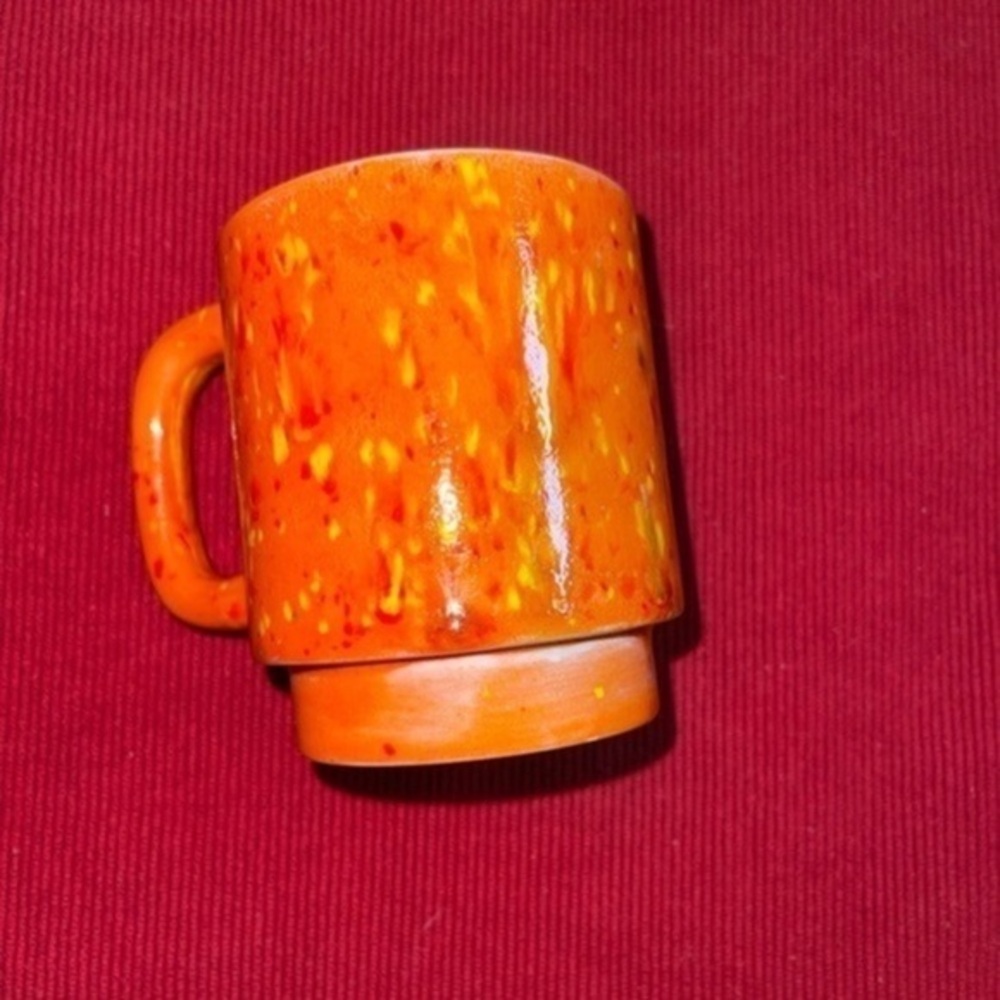 Vintage Hand Painted Orange Coffee Mug